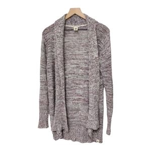 Roxy Knitted Heathered Cotton Cardigan Sweater Size Large
